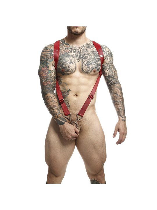 Mob Dungeon - Red Straight Back Harness One Size