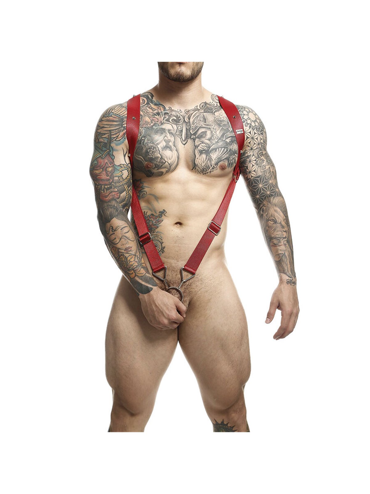 Mob Dungeon - Red Straight Back Harness One Size