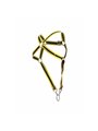 Mob Dungeon - Yellow Cross Leather Harness with Phallic Ring One Size