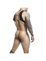 Mob Dungeon - Gold Leather Harness with Phallic Ring One Size