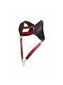Mob Dungeon - Red Leather Harness with Phallic Ring One Size