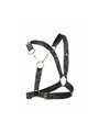 Mob Dungeon - Black Harness with Silver Chains One Size