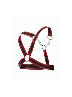 Mob Dungeon - Red Harness with Silver Chains One Size