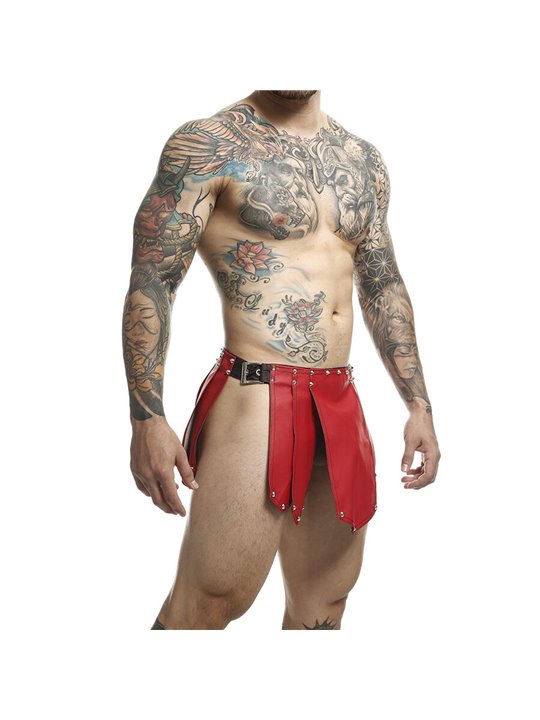 Mob Dngeon - Gonna da Guerriero Romano in Pelle Rossa Taglia Unica