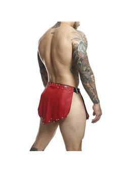 Mob Dngeon - Gonna da Guerriero Romano in Pelle Rossa Taglia Unica