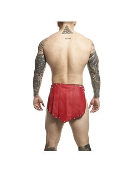 Mob Dngeon - Gonna da Guerriero Romano in Pelle Rossa Taglia Unica