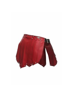 Mob Dungeon - Roman Warrior Red Leather Skirt One Size