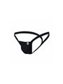 Mob - Men's Black Soft Fabric Thong Size XL