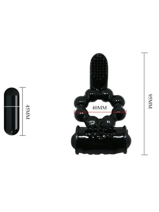 Baile Sweet Ring - Anello Fallico con Doppio Stimolatore Clitoride