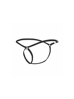 Mob - Tear-Shaped Black Thong for Men Size S/M