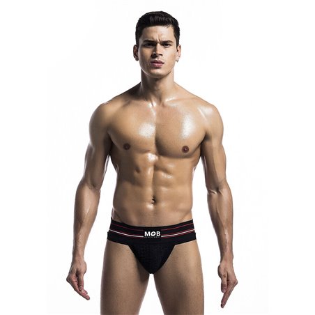 Mob - Classic Black Thong for Men Size M