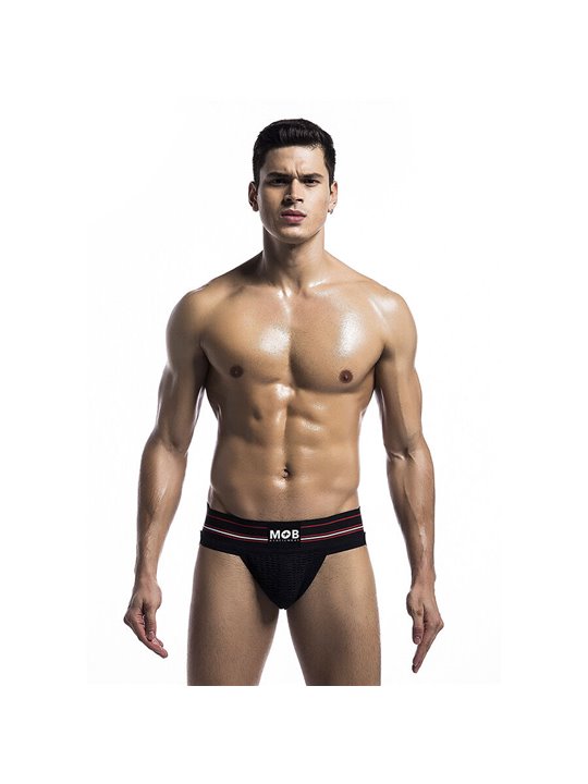 Mob - Classic Black Thong for Men Size S