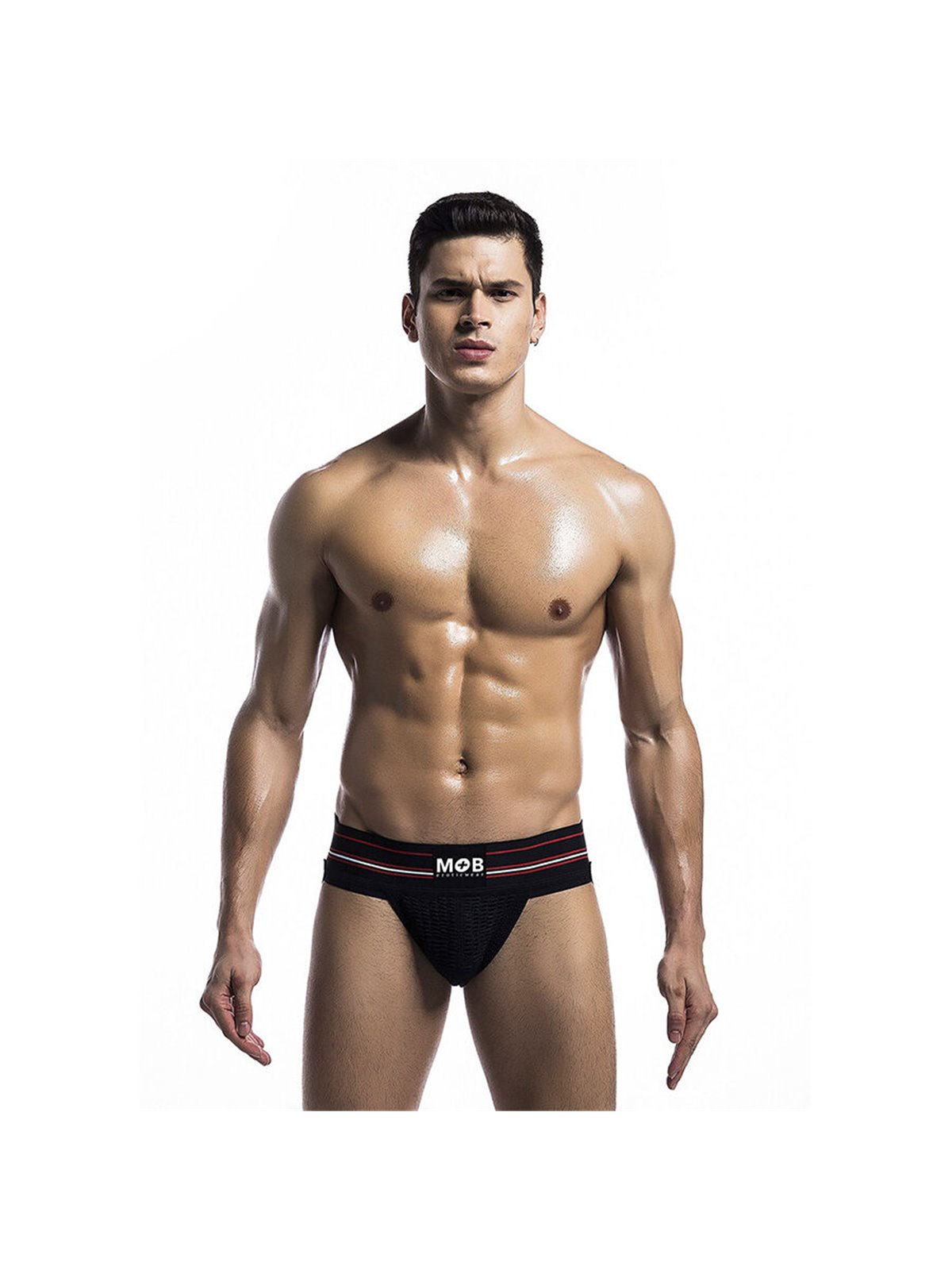 Mob - Classic Black Thong for Men Size S