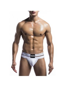 Mob - Classic White Thong for Men Size S