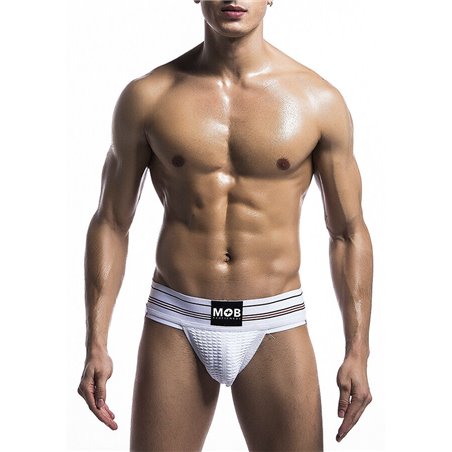 Mob - Classic White Thong for Men Size S