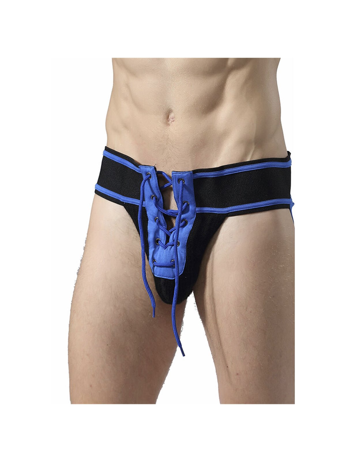 Mob Fetish Jockstrap Football - Sospensorio Blu con Allacciatura XL