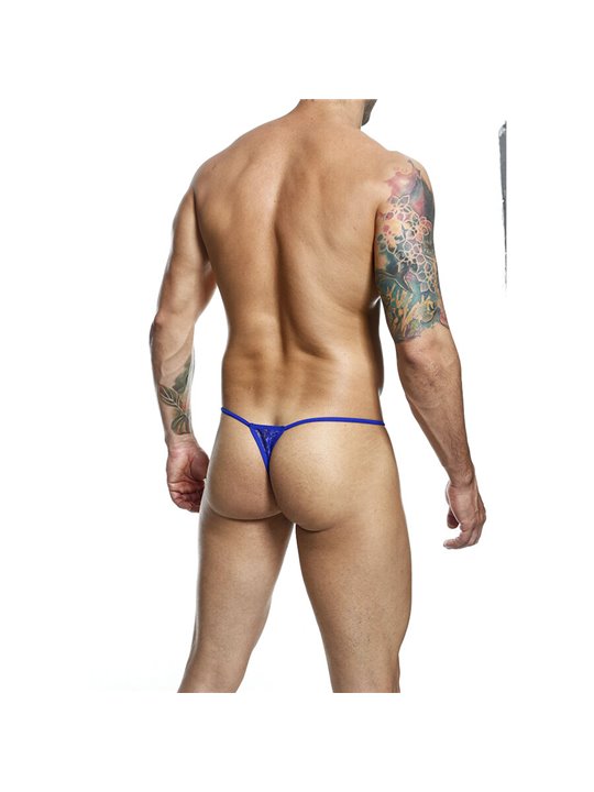 Mob - Blue Lace Thong for Men Size S/M