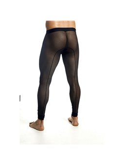 Mob - Sheer Black Tights for Men Size XL