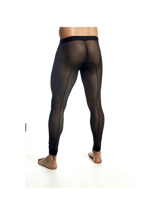 Mob - Sheer Black Tights for Men Size XL
