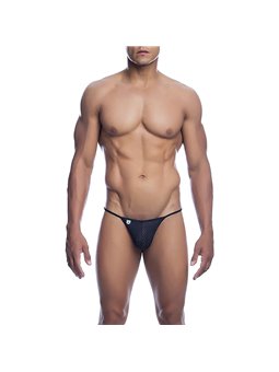 Mob - Black Microfiber Thong for Men Size L/XL