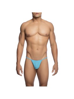 Mob - Sheer Light Blue Thong for Men Size S/M