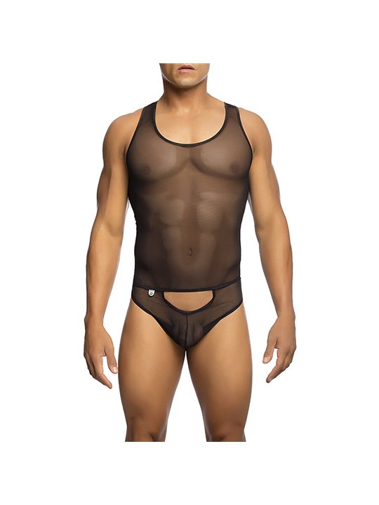 Mob Sex Mesh - Body da Uomo Nero Trasparente Taglia L/XL