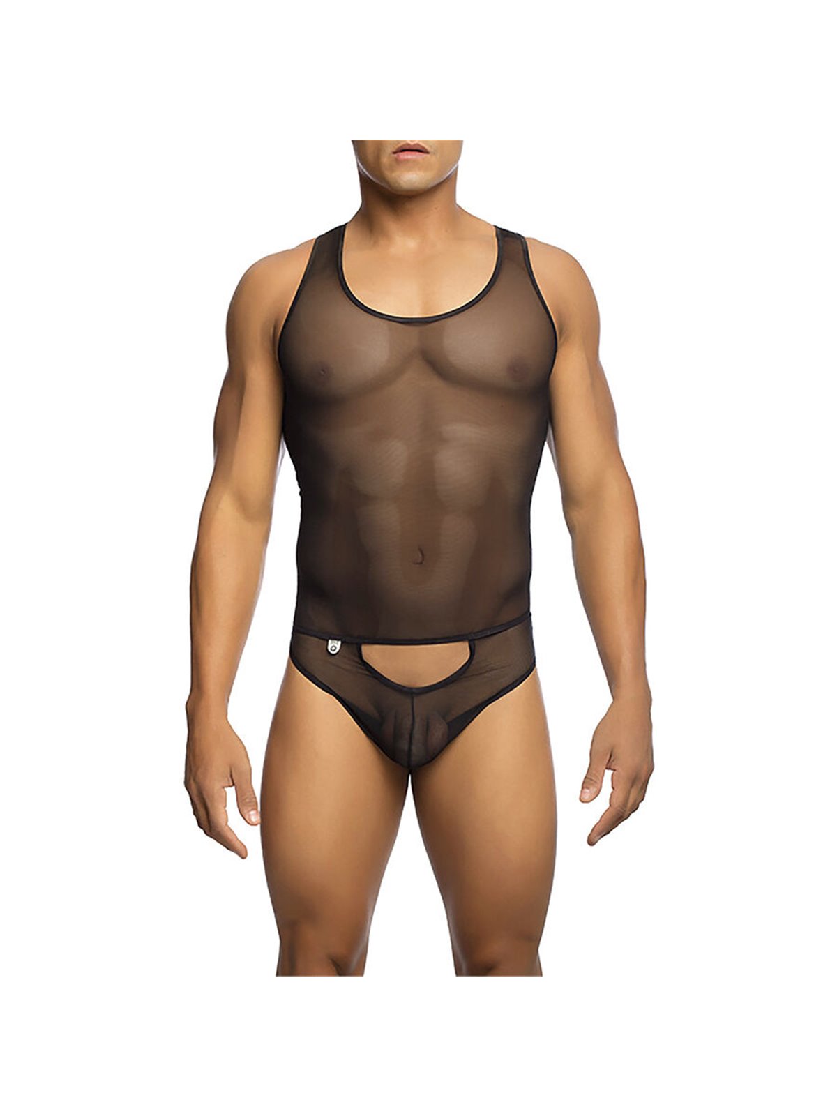 Mob Sex Mesh - Body da Uomo Nero Trasparente Taglia L/XL