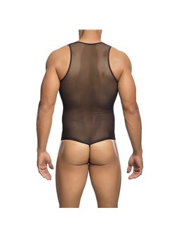 Mob Sex Mesh - Body da Uomo Nero Trasparente Taglia L/XL