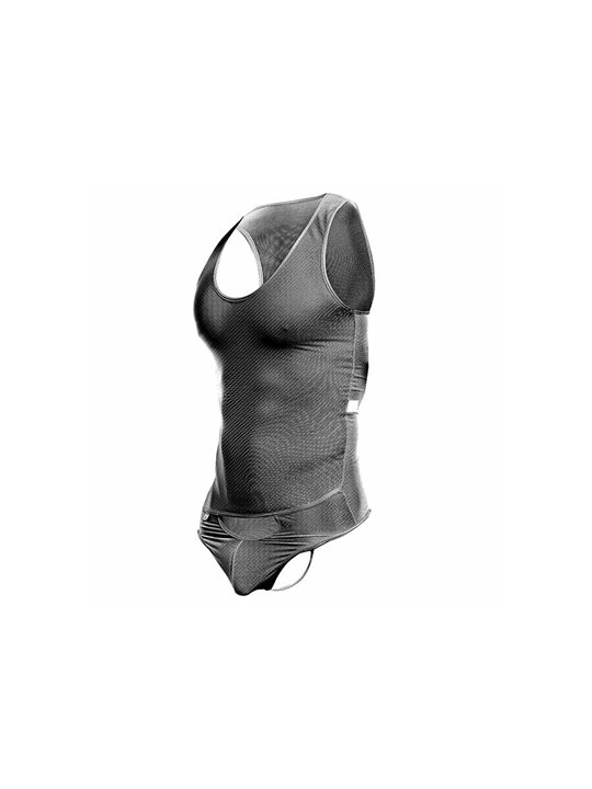 Mob Sex Mesh - Body da Uomo Nero Trasparente Taglia L/XL
