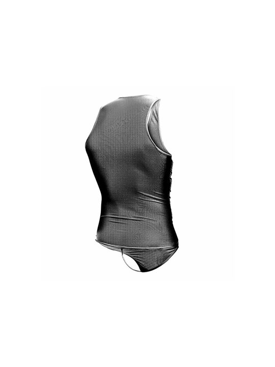Mob Sex Mesh - Sheer Black Bodysuit for Men Size L/XL