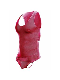 Mob Sex Mesh - Sheer Red Bodysuit for Men Size L/XL
