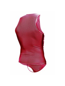 Mob Sex Mesh - Sheer Red Bodysuit for Men Size L/XL