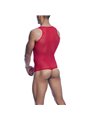 Mob Sex Mesh - Body da Uomo Rosso Trasparente Taglia S/M