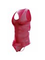 Mob Sex Mesh - Sheer Red Bodysuit for Men Size S/M