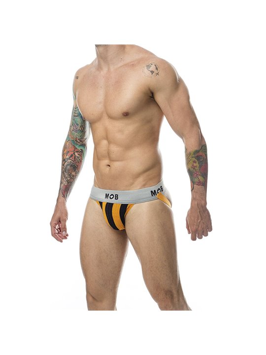Mob Stripe Classic Jock - Sospensorio per Uomo Arancione Taglia L