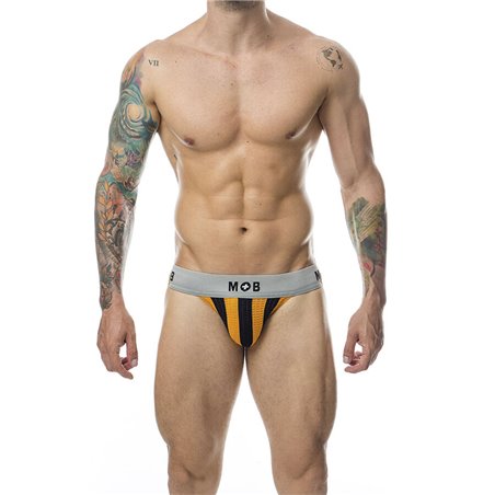 Mob Stripe Classic Jock - Sospensorio per Uomo Arancione Taglia S
