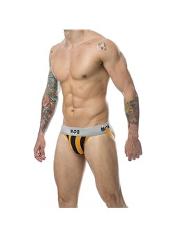 Mob Stripe Classic Jock - Orange Jockstrap for Men Size XL