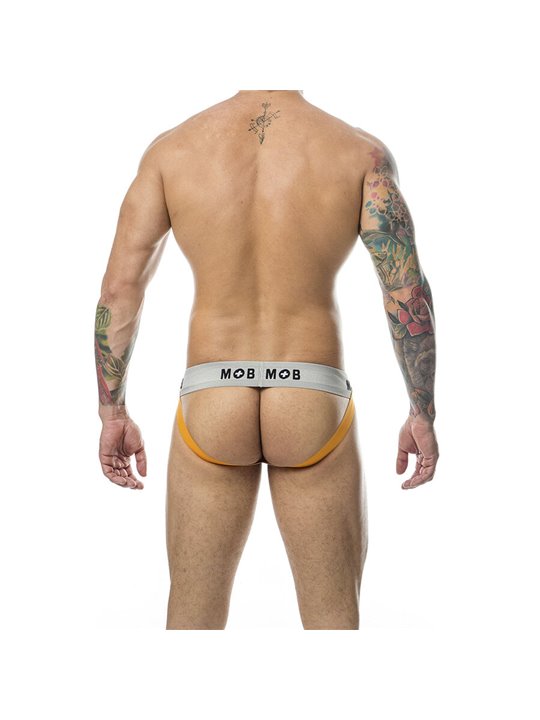 Mob Stripe Classic Jock - Orange Jockstrap for Men Size XL