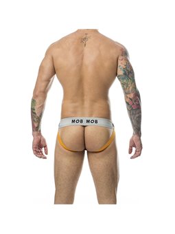 Mob Stripe Classic Jock - Orange Jockstrap for Men Size XXL