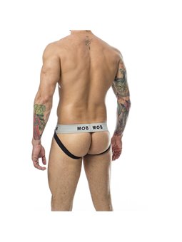 Mob Stripe Classic Jock - Black/White Striped Jockstrap Size XL