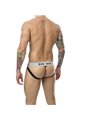 Mob Stripe Classic Jock - Black/White Striped Jockstrap Size XL