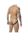 Mob Stripe Classic Jock - Black/White Striped Jockstrap Size XXL