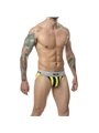 Mob Stripe Classic Jock - Yellow Jockstrap for Men Size XXL