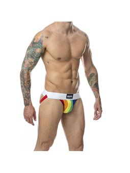 Mob Stripe Classic Jock - Sospensorio per Uomo Rainbow Taglia L