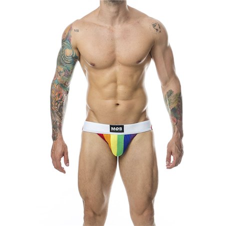 Mob Stripe Classic Jock - Sospensorio per Uomo Rainbow Taglia XL