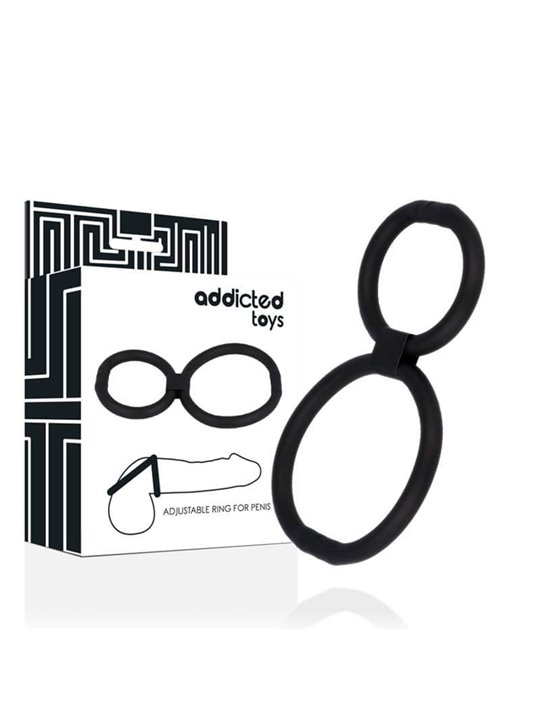 Addicted Toys - Anello Fallico Regolabile in Silicone Nero