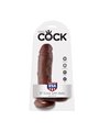 King Cock - Realistic Strap-On Dildo with Testicles 20.3 Cm Brown