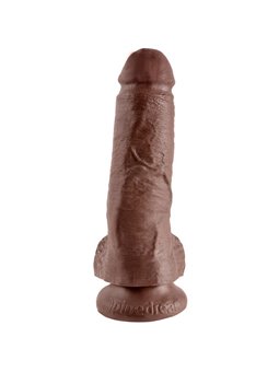 King Cock - Realistic Strap-On Dildo with Testicles 20.3 Cm Brown