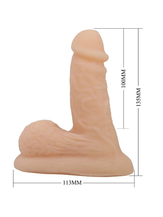Pretty Love Wildon - Ultra Realistic and Elastic Strap-On Dildo 10 Cm
