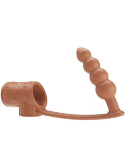 Pretty Love - Guaina Fallica con Plug Anale in Silicone Naturale